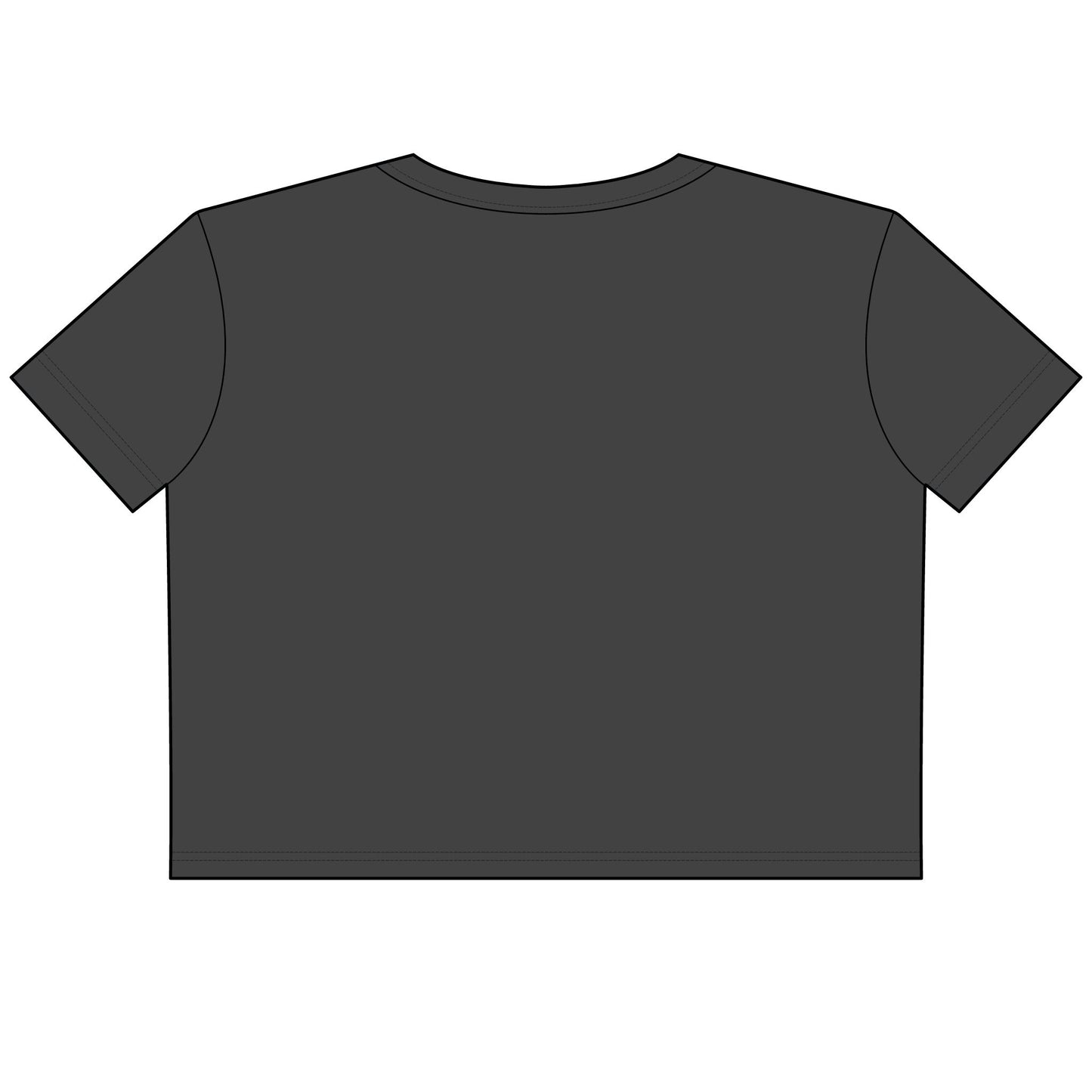 Checkerboard Drip Crop Tee — Women's Graphic Crop T-Shirt