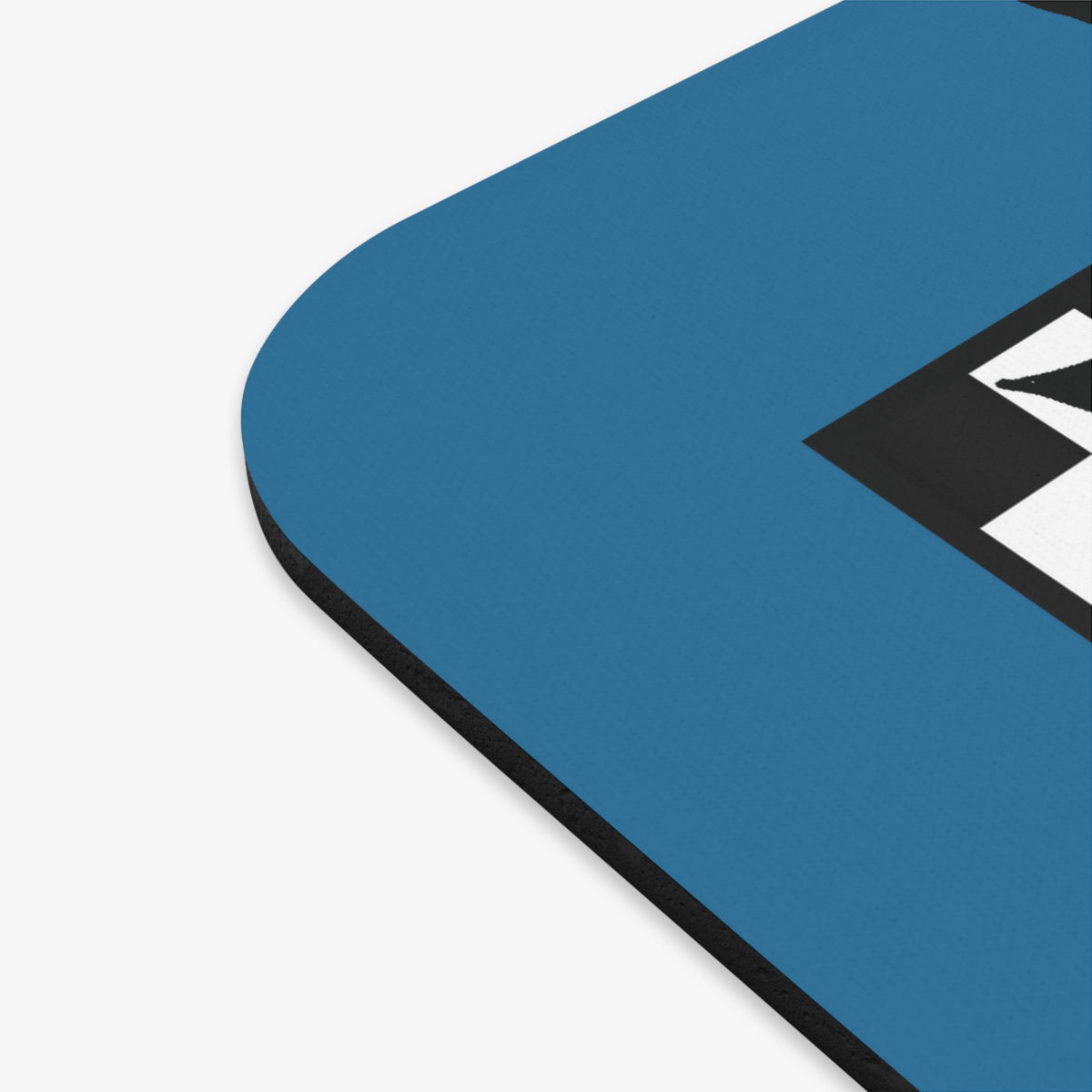 Monster Checkerboard Mouse Pad — Retro Dripping Jaw Graphic