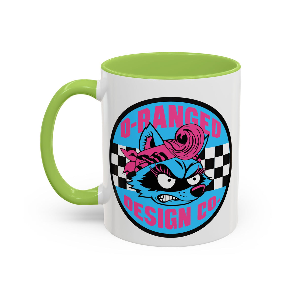 Retro Checkerboard Logo Mug | Accent Coffee Mug 11oz 15oz