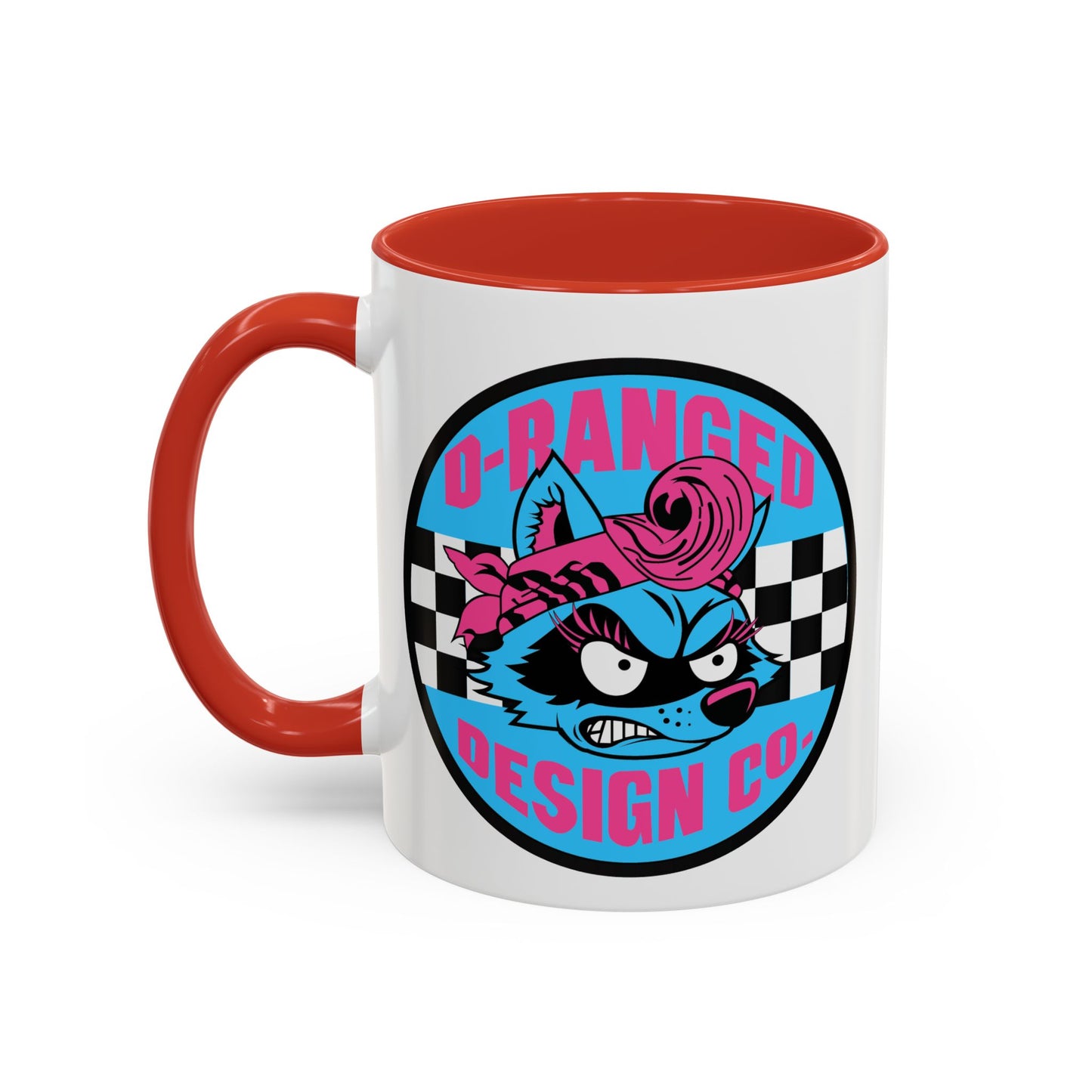 Retro Checkerboard Logo Mug | Accent Coffee Mug 11oz 15oz