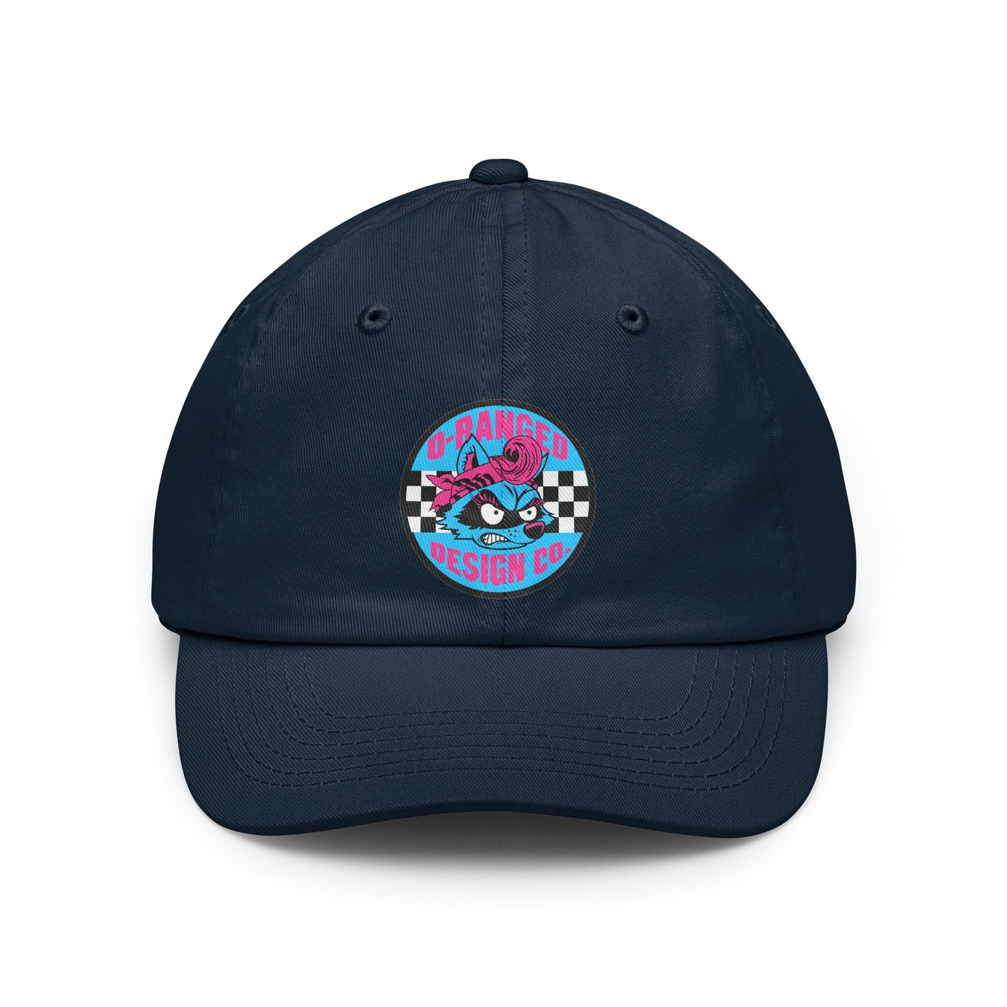 Retro Raccoon Hat — 'D-Ranged Design Co.' Checkered Cap