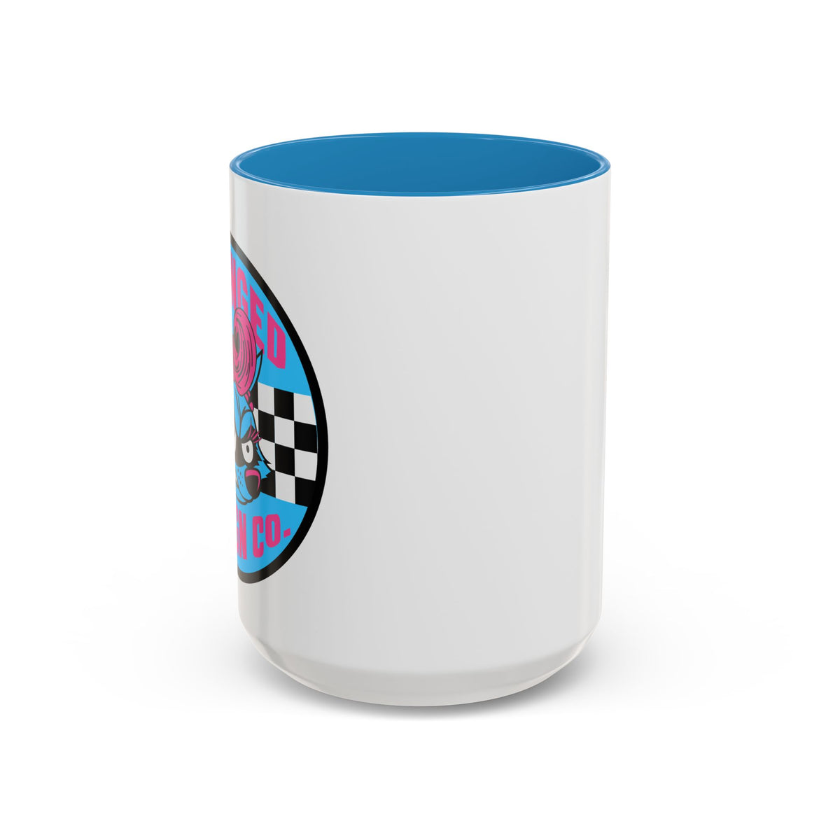 Retro Checkerboard Logo Mug | Accent Coffee Mug 11oz 15oz