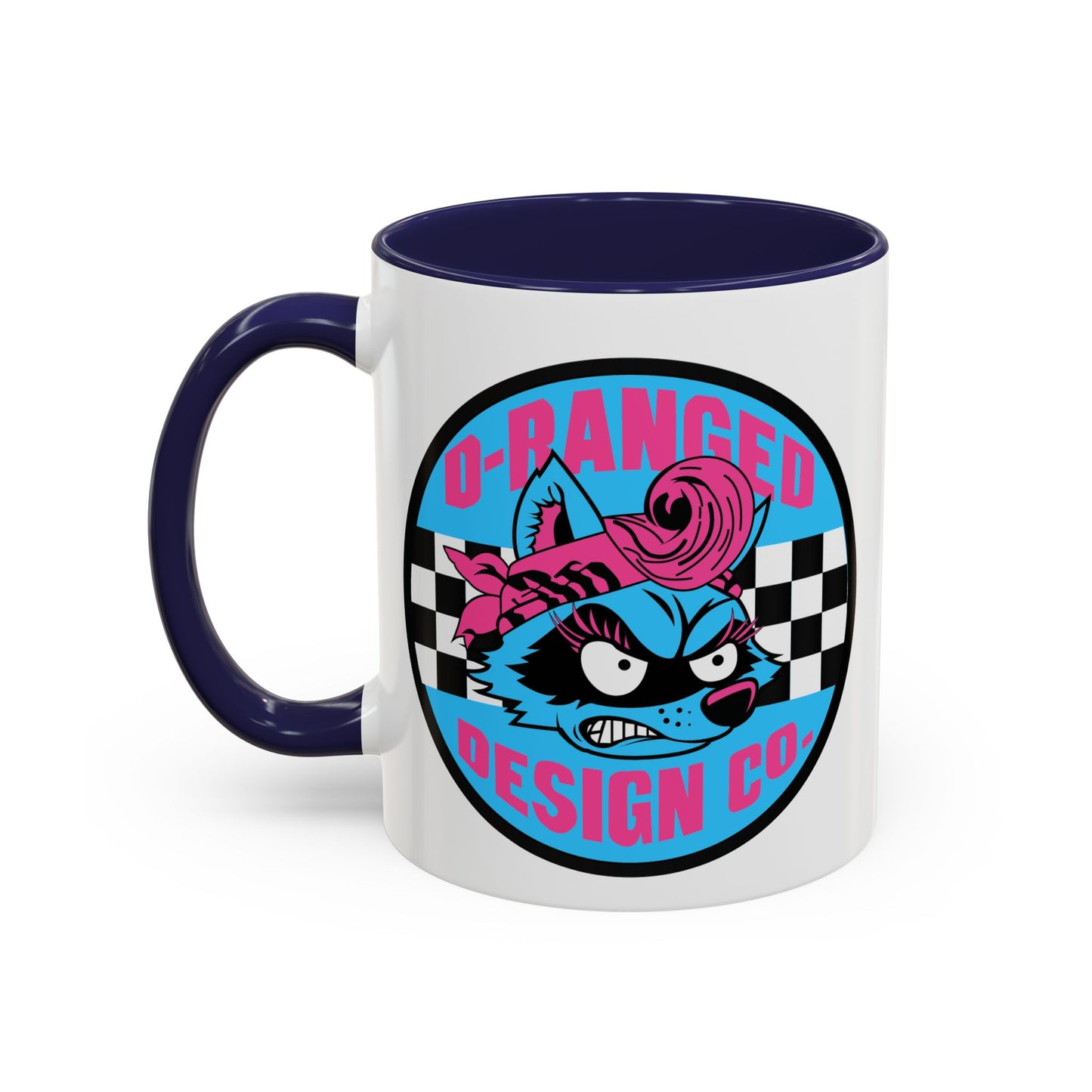 Retro Checkerboard Logo Mug | Accent Coffee Mug 11oz 15oz