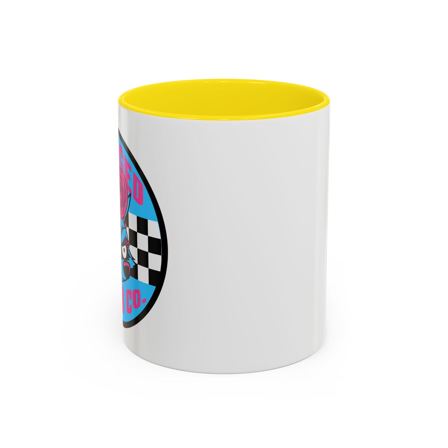 Retro Checkerboard Logo Mug | Accent Coffee Mug 11oz 15oz