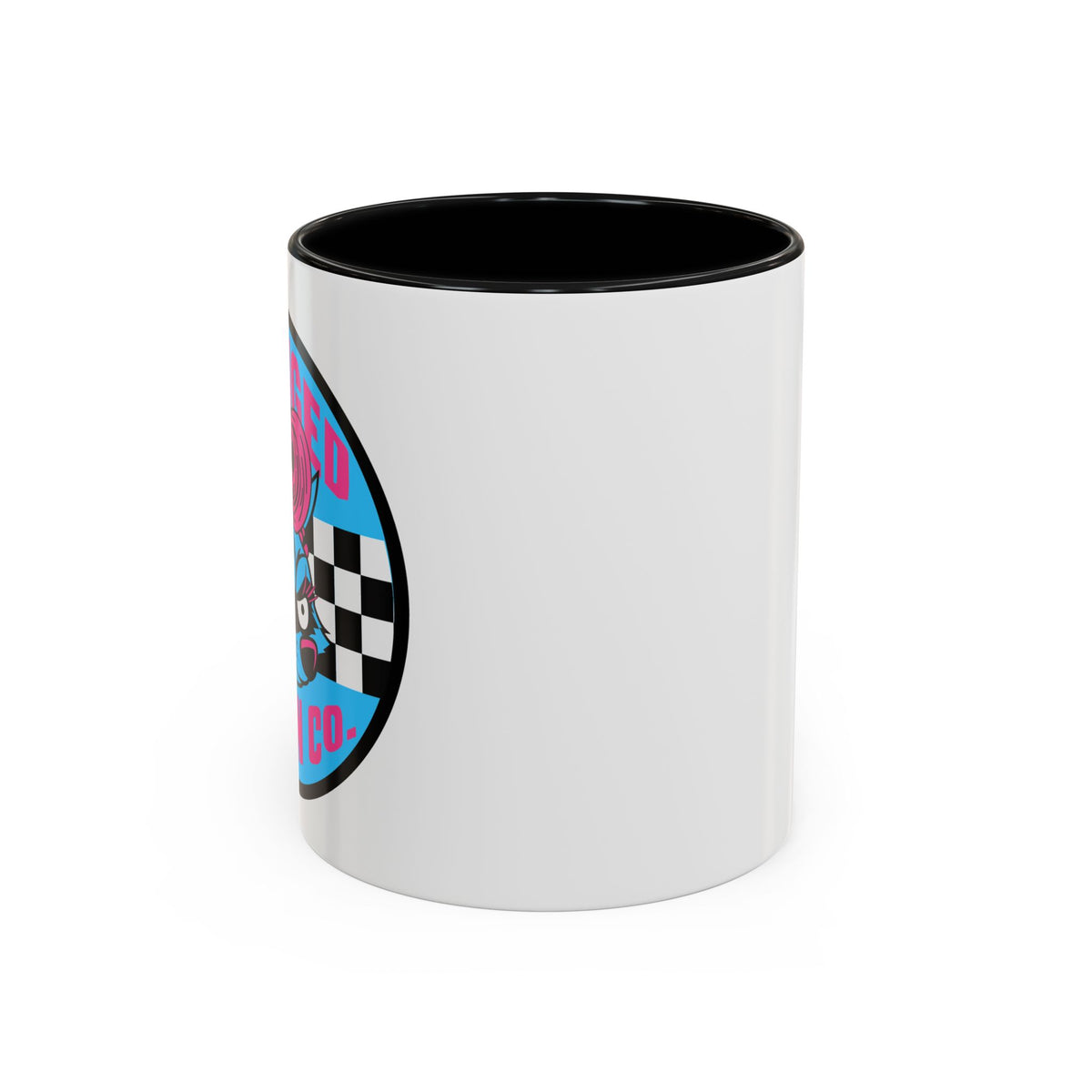 Retro Checkerboard Logo Mug | Accent Coffee Mug 11oz 15oz