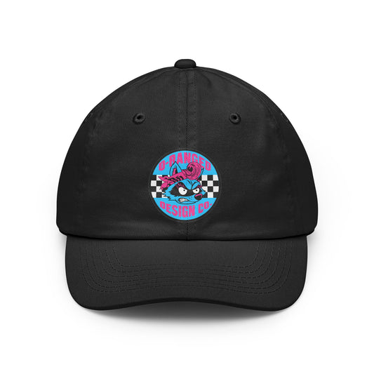Retro Raccoon Hat — 'D-Ranged Design Co.' Checkered Cap