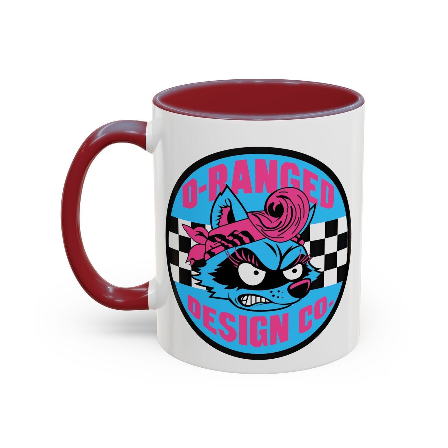Retro Checkerboard Logo Mug | Accent Coffee Mug 11oz 15oz