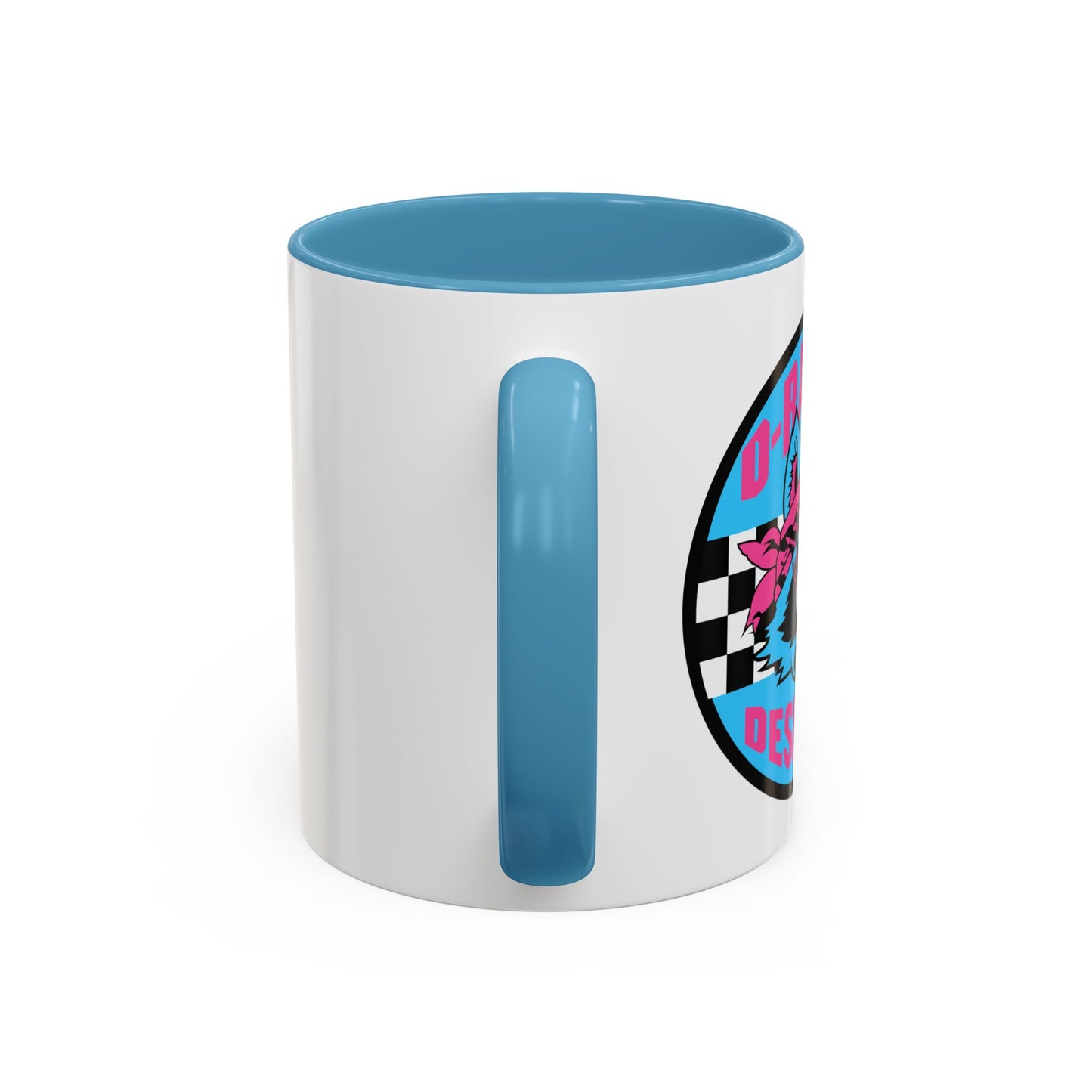 Retro Checkerboard Logo Mug | Accent Coffee Mug 11oz 15oz