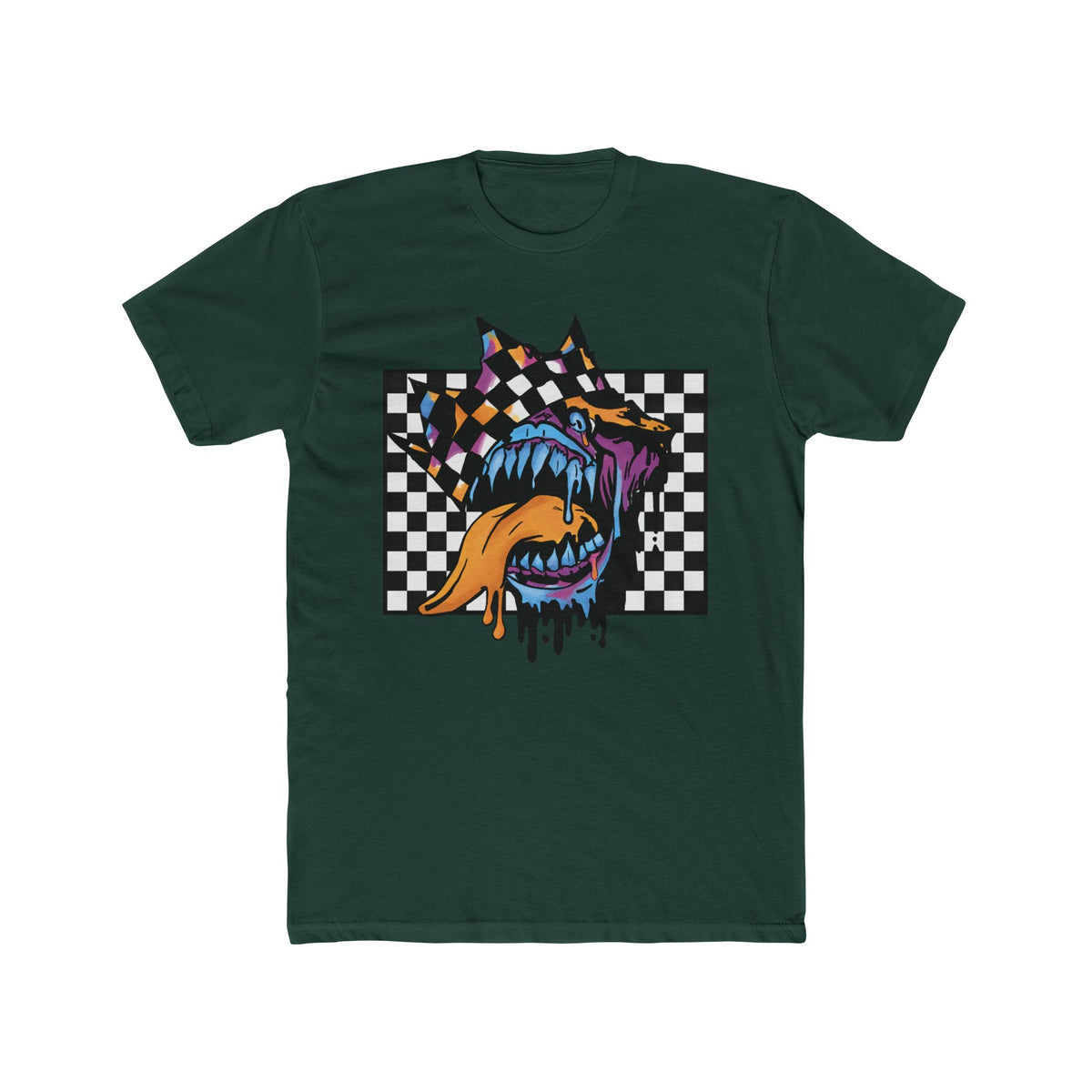 Checkerboard Monster Mouth T-Shirt